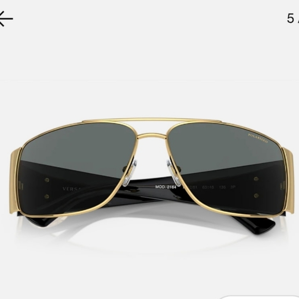 Versace Gold and Black Sunglasses
